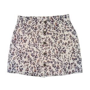 Maurice's Leopard Button Front Mini Skirt Size 16